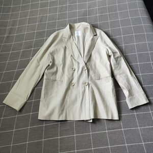 Anthropologie Leith Linen Blazer